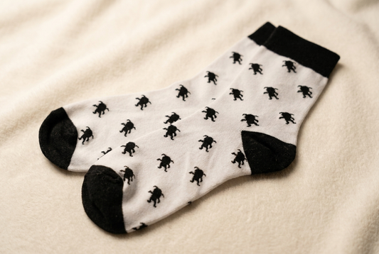 DogLibre branded socks, rescue-inspired apparel
